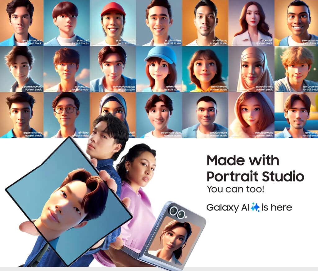 Samsung Malaysia AI Portrait Studio Billboard Raffle