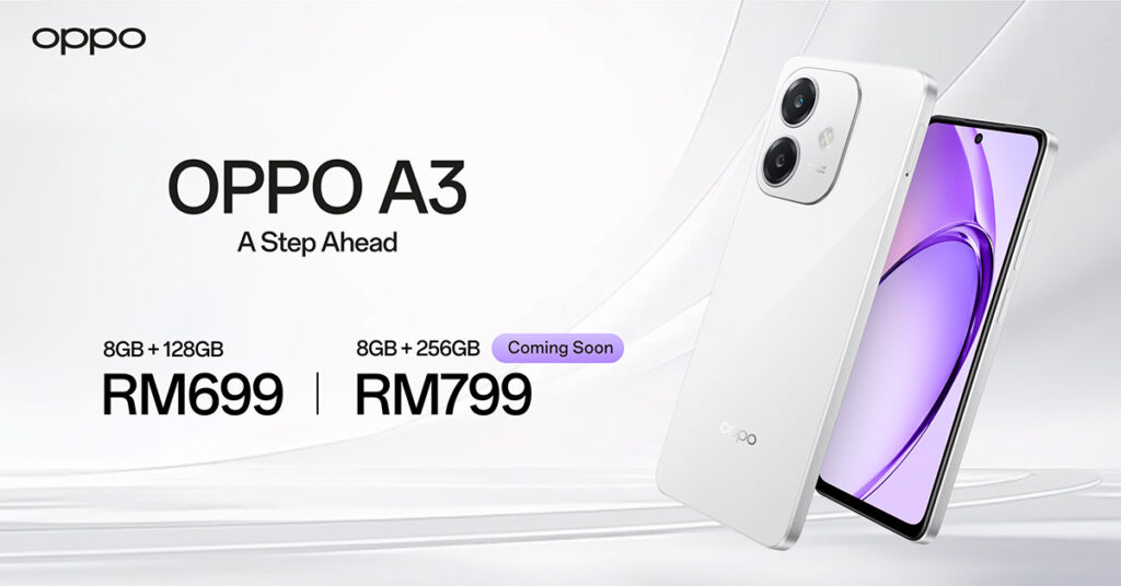 OPPO A3 smartphone Malaysia price featured