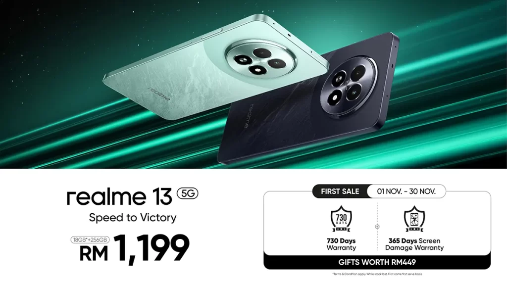 realme 13 Series 5G smartphone announced Malaysia price 3