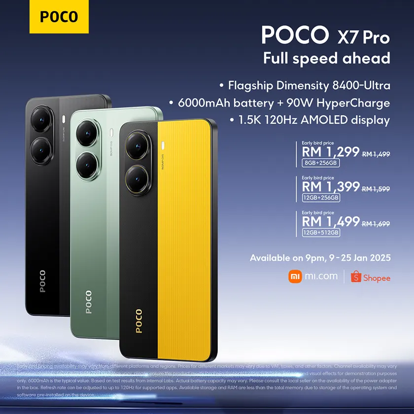 POCO X7 Pro and X7 launched Malaysia price 1