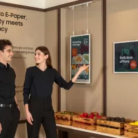 Samsung Color E-Paper 4K Smart Signage ISE 2025 showcase featured