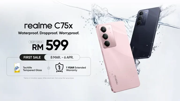 realme C75x smartphone launched Malaysia price featured